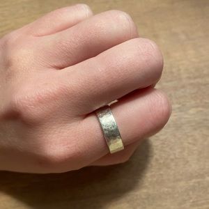 James Avery hammered metal band. Sliver. Size 8.